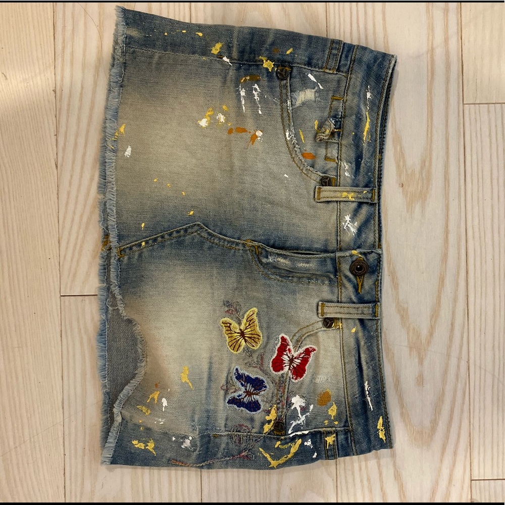 Vintage butterfly mini skirt